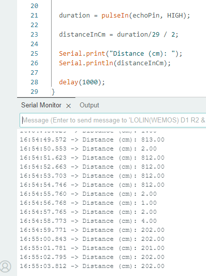 Sinric Pro HC-SR04 readings