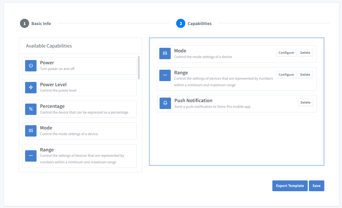 Sinric Pro custom device type for capacitive soil moisture sensor