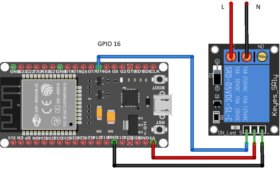 Sinric Pro esp8266 relay wiring