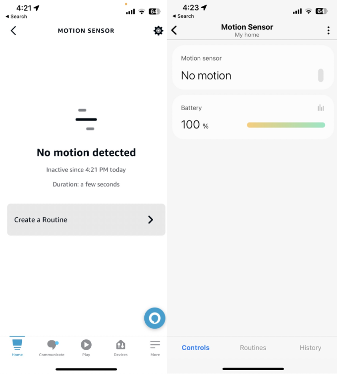Sinric Pro motions via Alexa, SmartThings