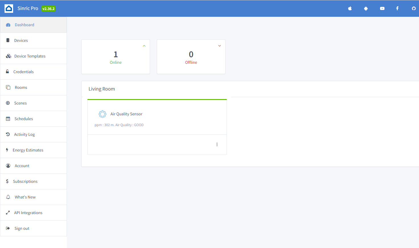 Sinric Pro Alexa capacitive soil moisture sensor portal