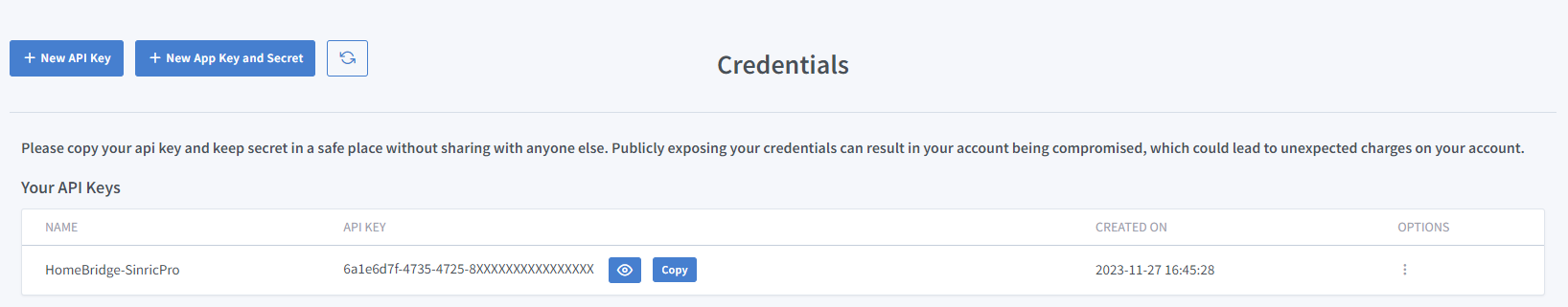 Homebridge-SinricPro plugin new API saved