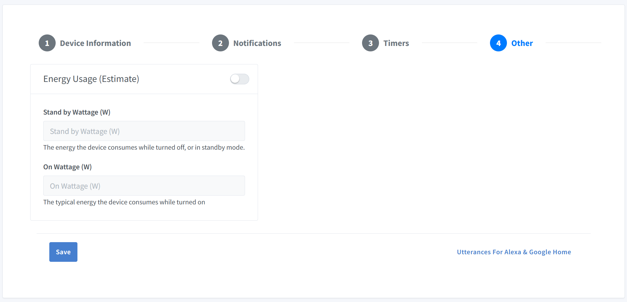 Sinric Pro device creation timers